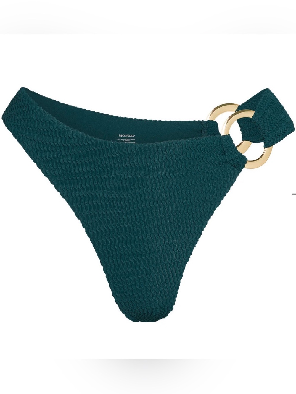 Monday Swimwear Bronte Bikini Bottom Evergreen Crinkle